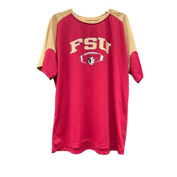 Men's XL Pro Edge FSU Florida State University Short Sleeve 100% Polyester Shirt - Picture 1 of 4